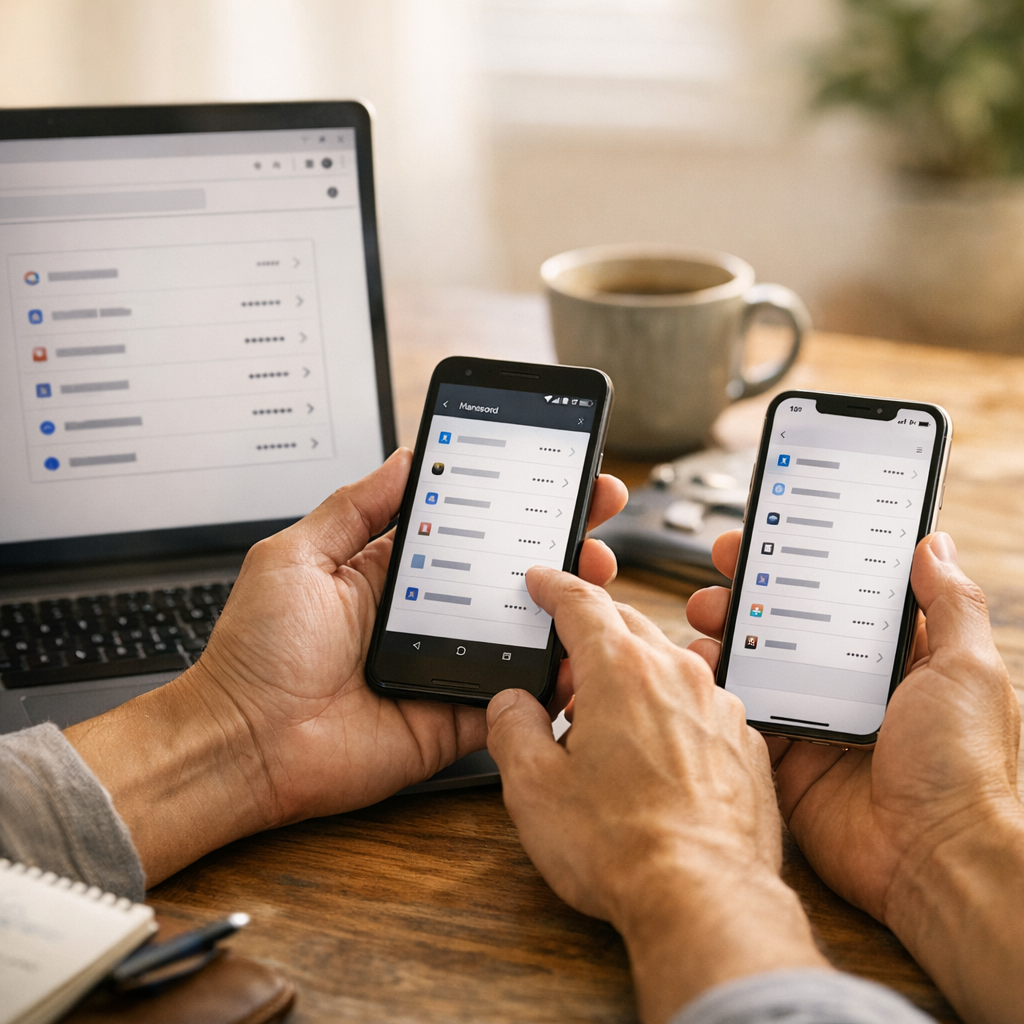 Gérer les mots de passe enregistrés dans Chrome, Android et Apple